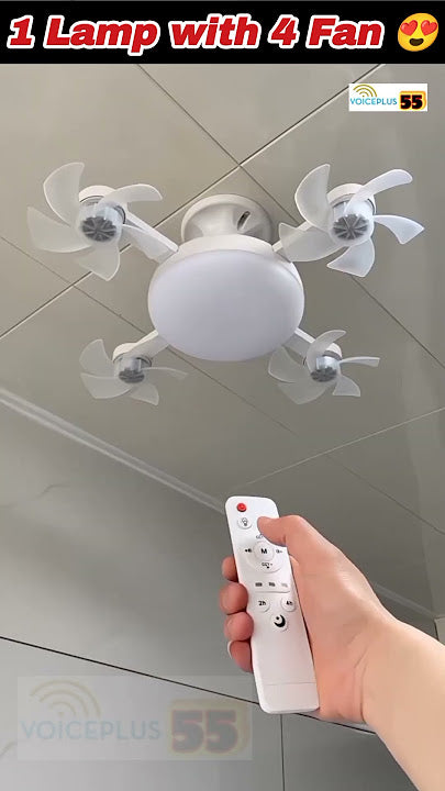 Drone Fan Ceiling Light β 4-Blade LED Remote